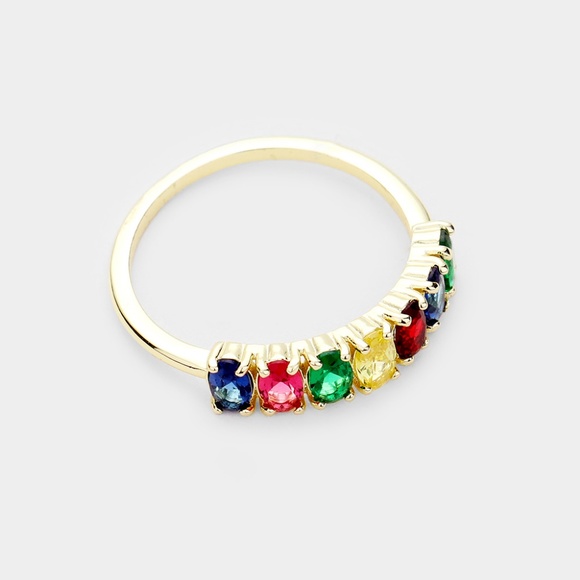 Rhinestone Necklace Stretch Bracelet and Ring - Picture 5 of 5